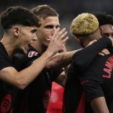 Le FC Barcelone a validé son 28e titre de champion d'Espagne jeudi soir KEYSTONE/AP/Jose Breton